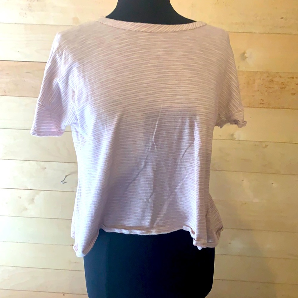Karlie Pink Striped Open Back Top Medium